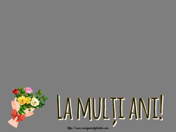 Felicitari personalizate de zi de nastere - Flori & 1 Poza & Ramă Foto & Femei | La mulți ani! - Rama foto ~ buchet de trandafiri multicolor