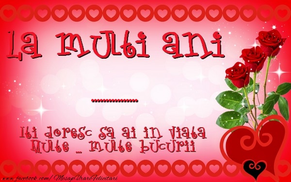 Felicitari personalizate de zi de nastere - La multi ani ...