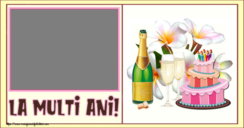 Felicitari personalizate de zi de nastere - La multi ani! - Rama foto