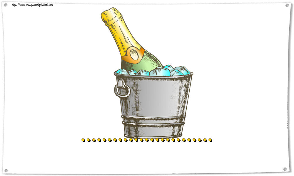 Felicitari personalizate de zi de nastere - Sampanie | ... ~ un desen cu șampanie în frapieră