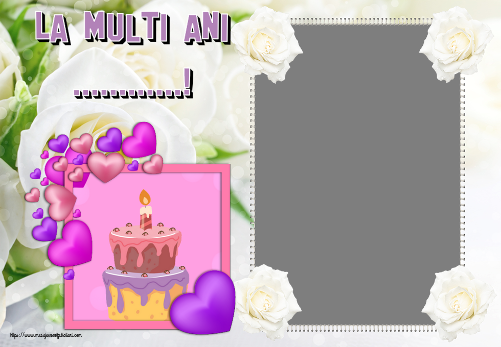 Felicitari personalizate de zi de nastere - La multi ani ...! - Rama foto