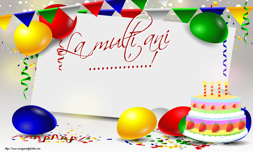 Felicitari personalizate de zi de nastere - La mulți ani ...!