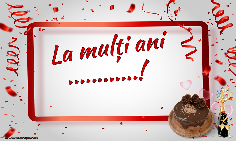 Felicitari personalizate de zi de nastere - La mulți ani ...!