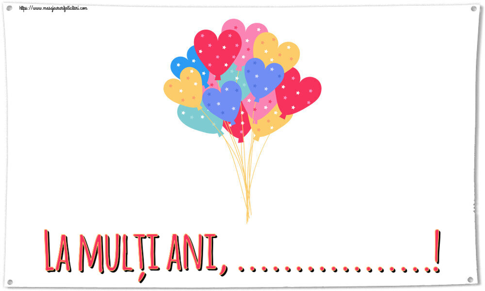 Felicitari personalizate de zi de nastere - Baloane | La mulți ani, ...!