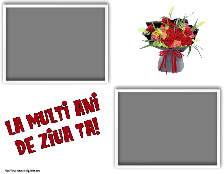 Felicitari personalizate de zi de nastere - La multi ani de ziua ta! - Rama foto