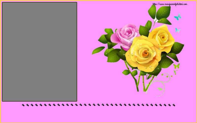 Felicitari personalizate de zi de nastere - Flori & 1 Poza & Ramă Foto & Femei | ... - Rama foto