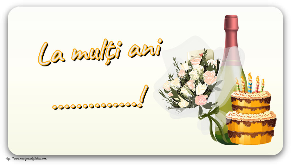 Felicitari personalizate de zi de nastere - Tort & Sampanie & Bărbați | La mulți ani ...!
