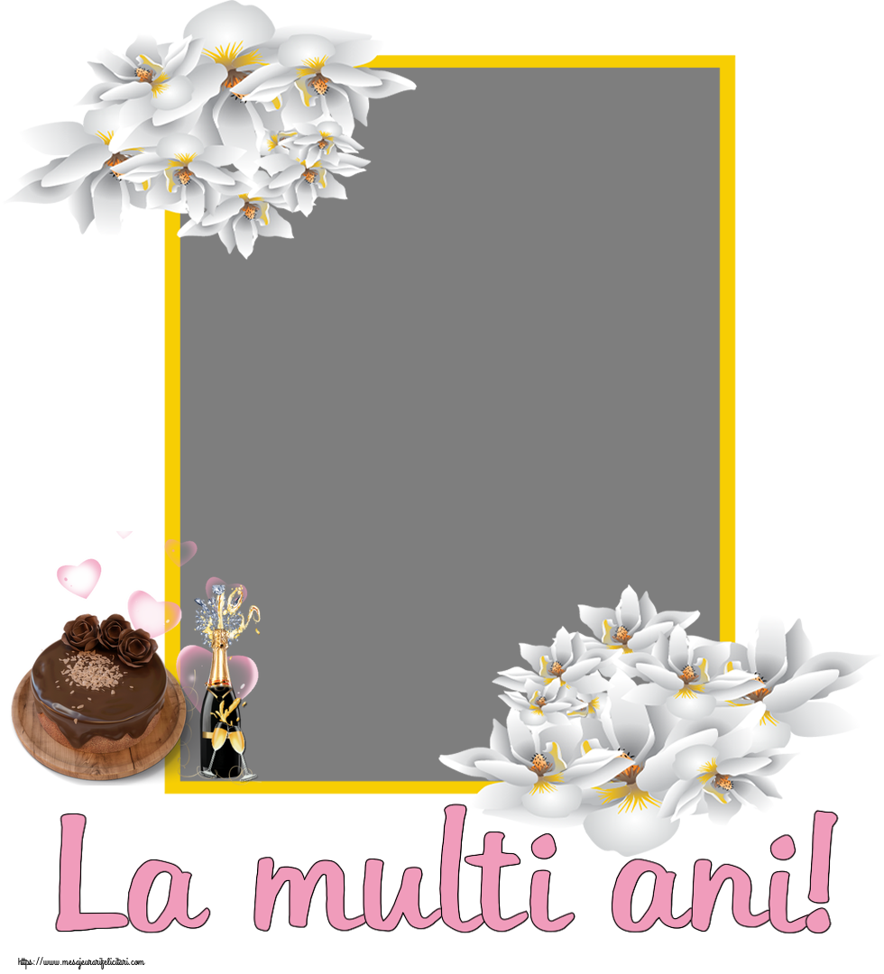 Felicitari personalizate de zi de nastere - La multi ani! - Rama foto