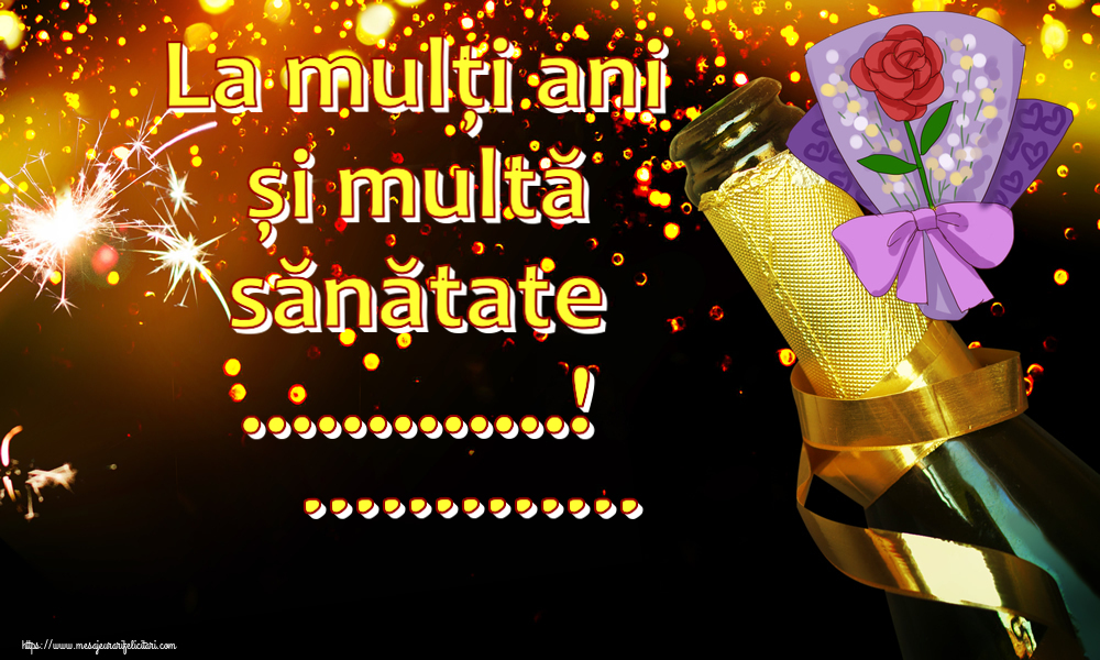 Felicitari personalizate de zi de nastere - La mulți ani și multă sănătate ...! ... ~ pictura cu o floare