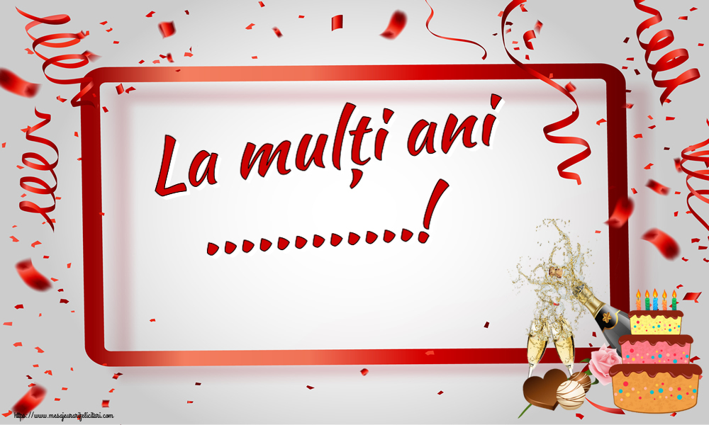 Felicitari personalizate de zi de nastere - La mulți ani ...!
