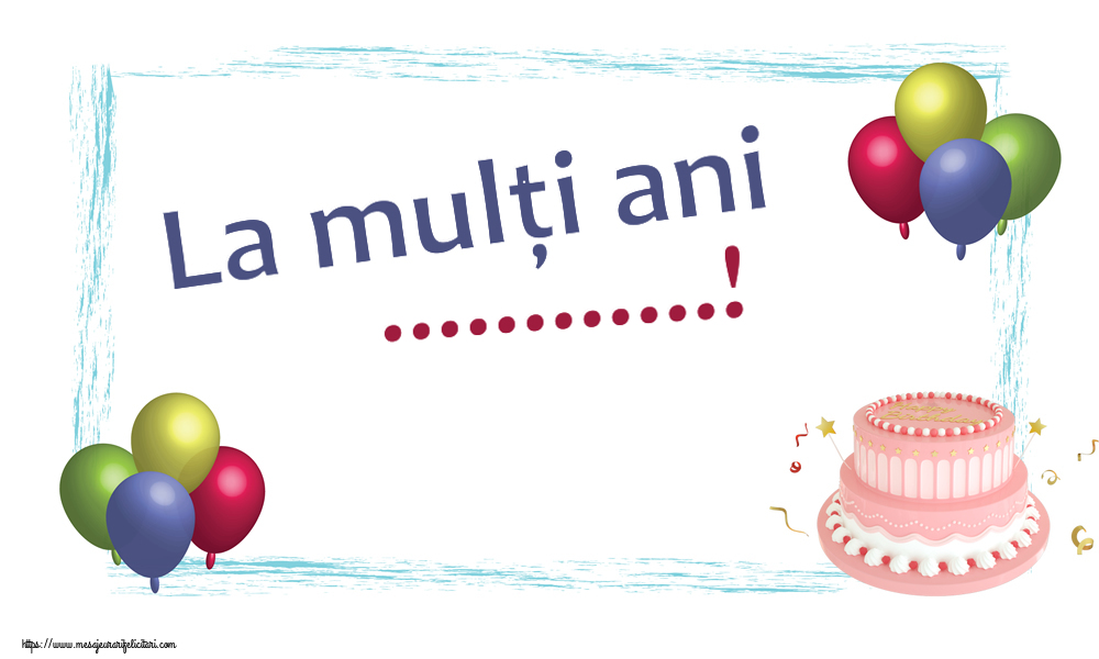 Felicitari personalizate de zi de nastere - La mulți ani ...! ~ tort roz cu Happy Birthday