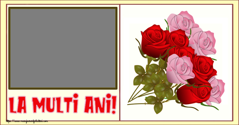Felicitari personalizate de zi de nastere - La multi ani! - Rama foto