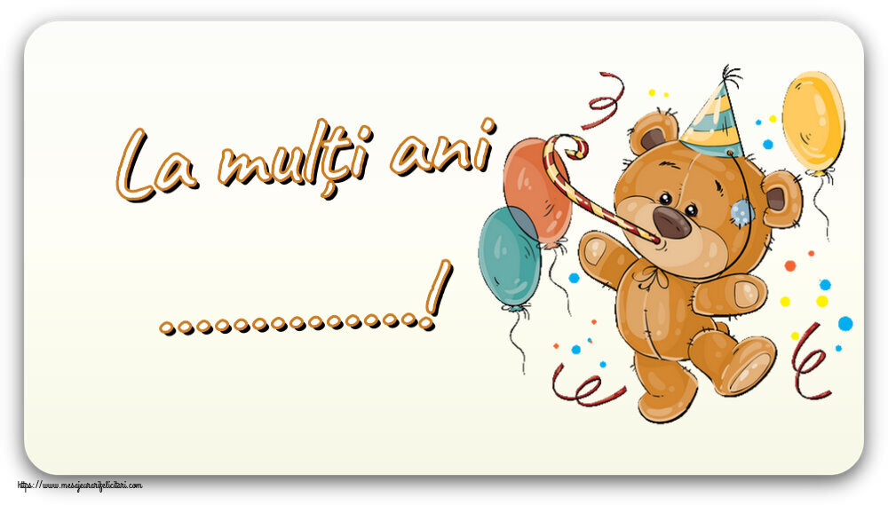 Felicitari personalizate de zi de nastere - Baloane | La mulți ani ...!