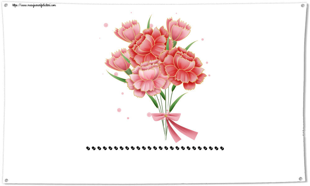 Felicitari personalizate de zi de nastere - ... ~ buchet de garoafe - Clipart