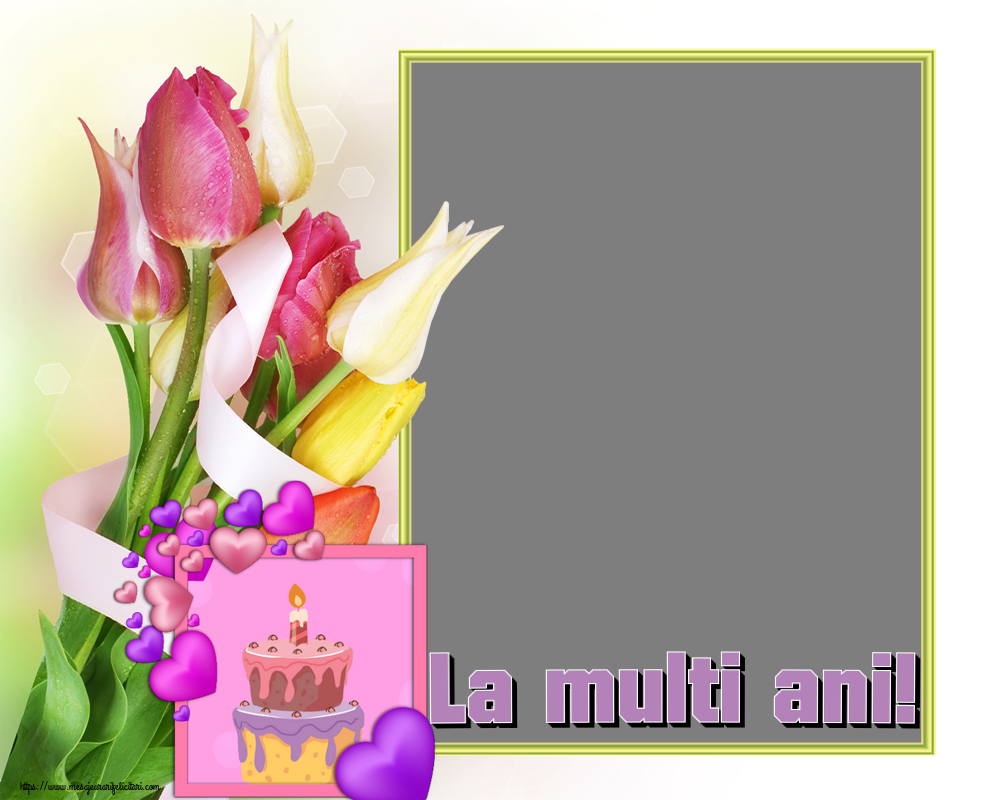 Felicitari personalizate de zi de nastere - La multi ani! - Rama foto