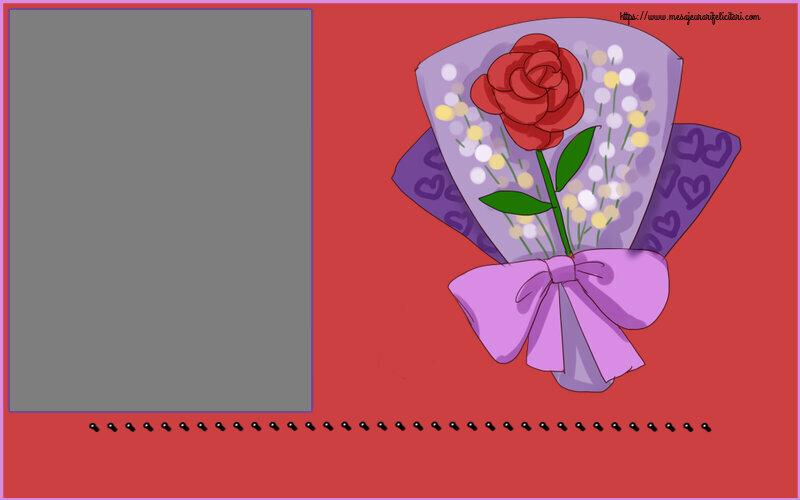 Felicitari personalizate de zi de nastere - ... - Rama foto ~ pictura cu o floare