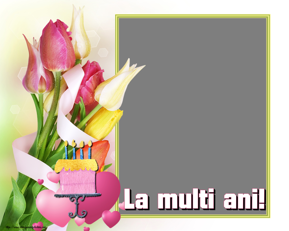 Felicitari personalizate de zi de nastere - La multi ani! - Rama foto