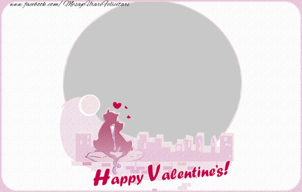 Felicitari personalizate Ziua indragostitilor - Îndrăgostiți & 1 Poza & Ramă Foto | Happy Valentine s