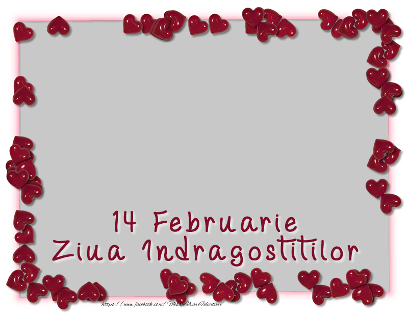Felicitari personalizate Ziua indragostitilor - ❤️❤️❤️ Inimioare & 1 Poza & Ramă Foto | Portret de 14 Februarie Ziua Indragostitilor!