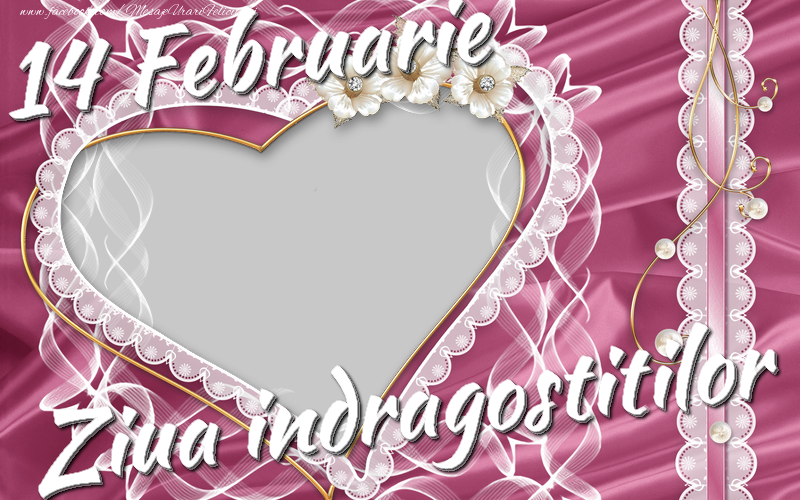 Felicitari personalizate Ziua indragostitilor - ❤️❤️❤️ Inimioare & 1 Poza & Ramă Foto | 14 Februarie - Ziua indragostitilor