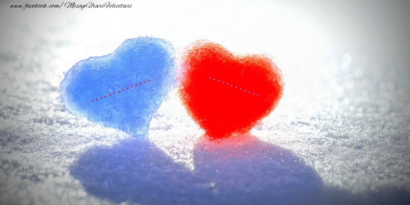 Felicitari personalizate Ziua indragostitilor - ❤️❤️❤️ 2 inimioare roșu-albastru: ... ...