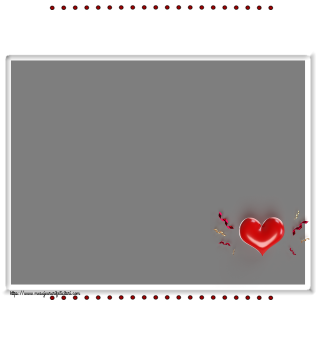 Felicitari personalizate Ziua indragostitilor - ❤️❤️❤️ Inimioare & 1 Poza & Ramă Foto | ... ... - Rama foto ~ inima roșie și confeti