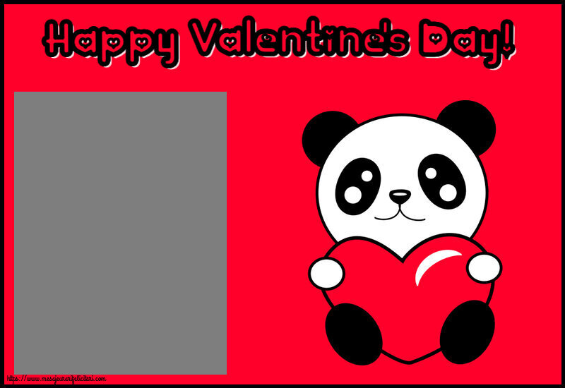 Felicitari personalizate Ziua indragostitilor - Happy Valentine's Day! - Rama foto