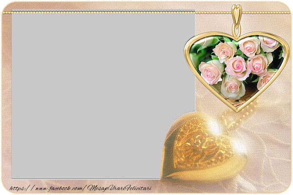 Felicitari personalizate Ziua indragostitilor - ❤️❤️❤️ Inimioare & Trandafiri & 1 Poza & Ramă Foto | Portret de Ziua Indragostitilor!