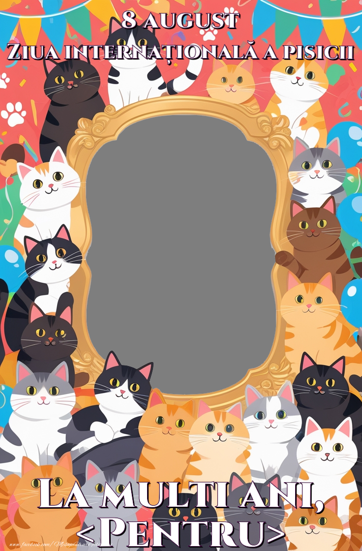Felicitari personalizate de Ziua Internațională a Pisicii - Felicitare personalizata cu fotografie de ziua pisicilor