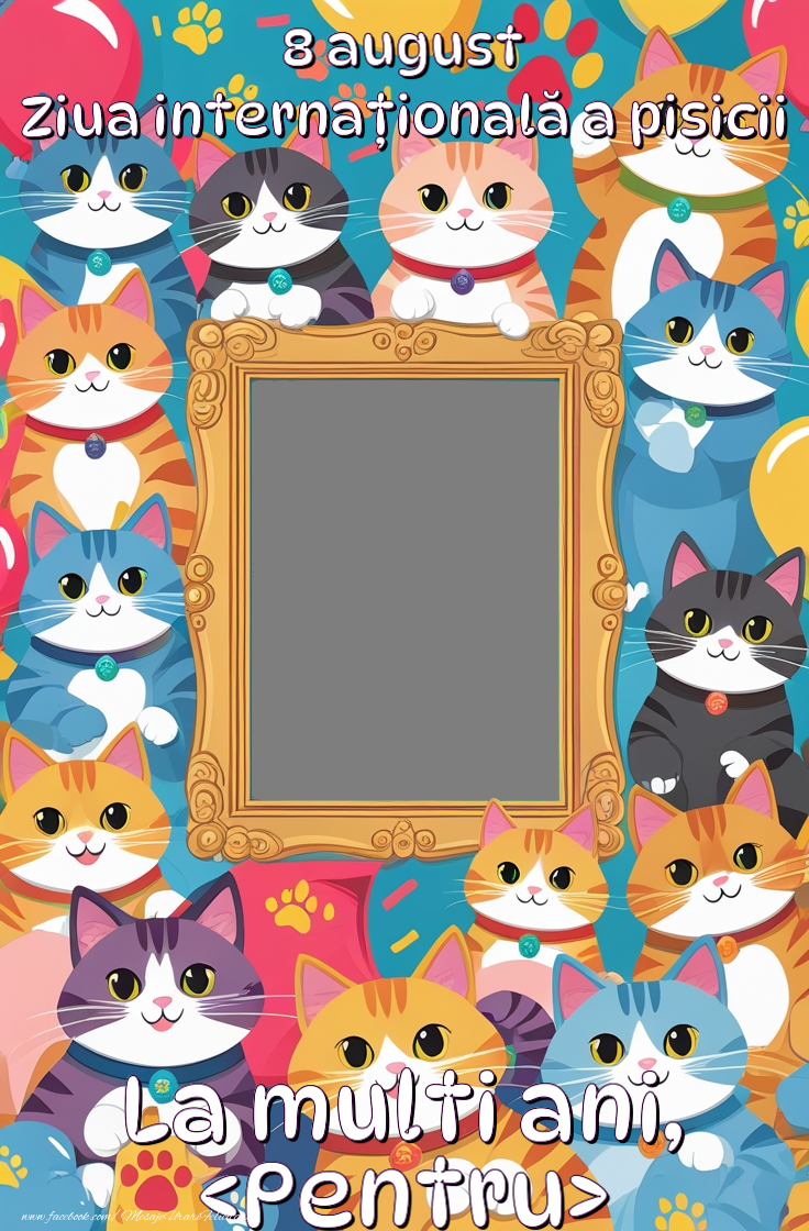 Felicitari personalizate de Ziua Internațională a Pisicii - Felicitare personalizata cu fotografie de ziua pisicilor