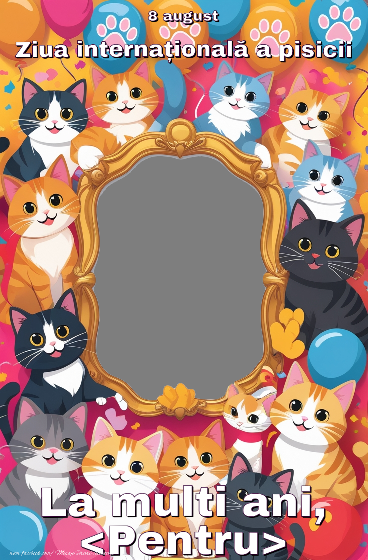 Felicitari personalizate de Ziua Internațională a Pisicii - Felicitare personalizata cu fotografie de ziua pisicilor
