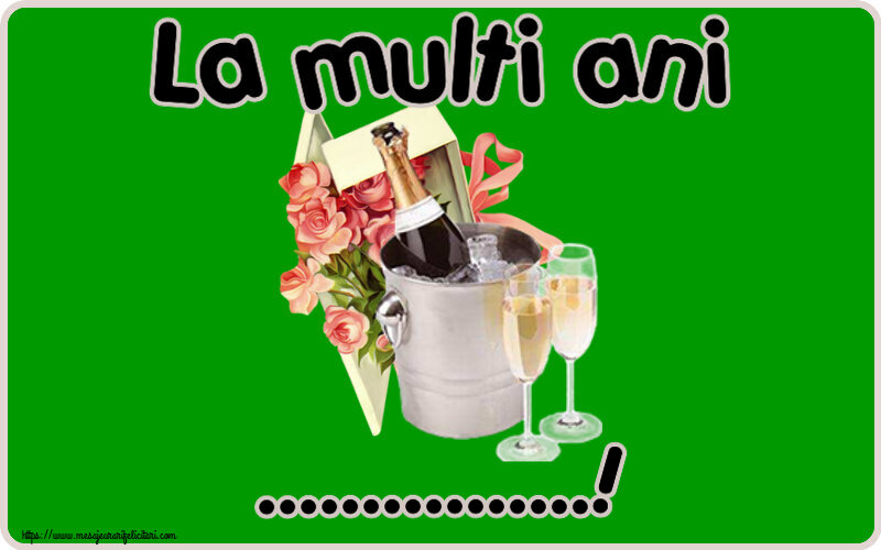 Felicitari personalizate de Ziua Numelui - Flori & Sampanie | La multi ani ...! ~ trandafiri si șampanie în gheață
