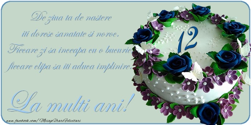 De ziua ta de nastere iti doresc sanatate si noroc! 12 ani