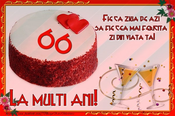 66 ani Fie ca ziua de azi sa fie cea mai fericita  zi din viata ta!