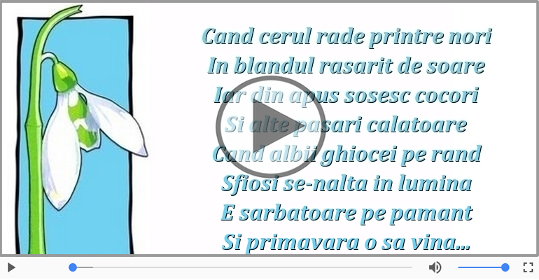 Si primavara o sa vina...