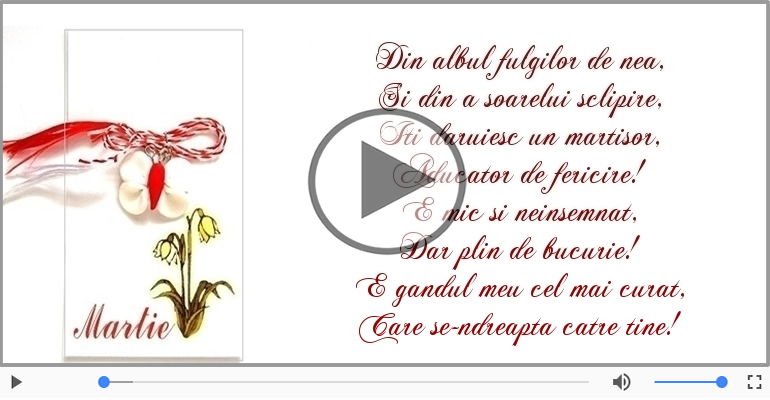 Un martisor aducator de fericire