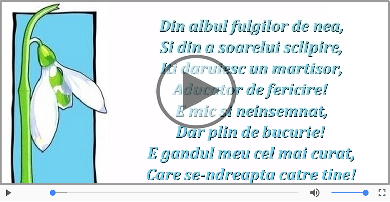 Un martisor aducator de fericire