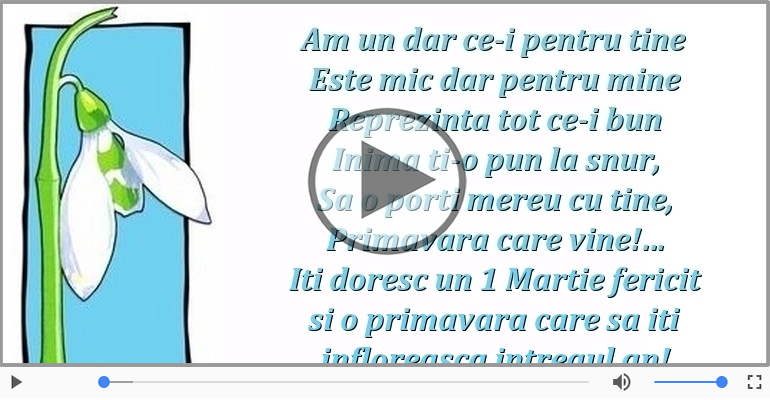 Iti doresc un 1 Martie fericit!