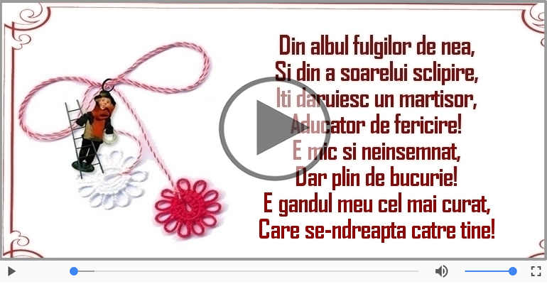Un martisor aducator de fericire