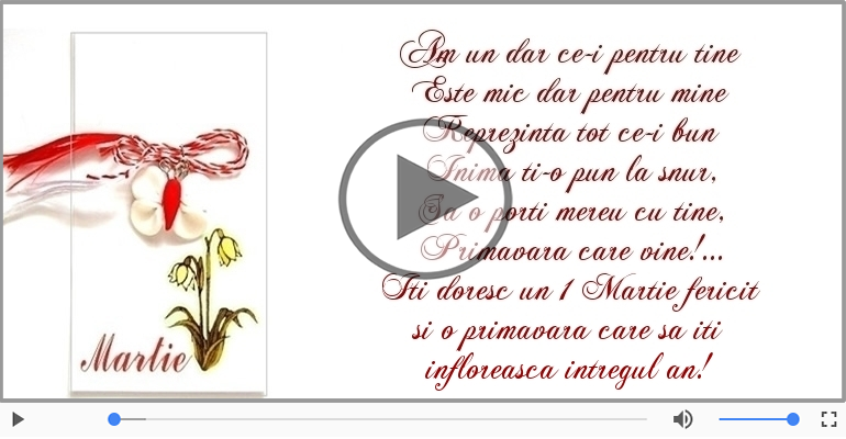 Iti doresc un 1 Martie fericit!