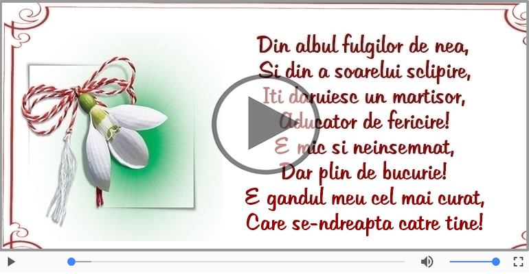 Un martisor aducator de fericire