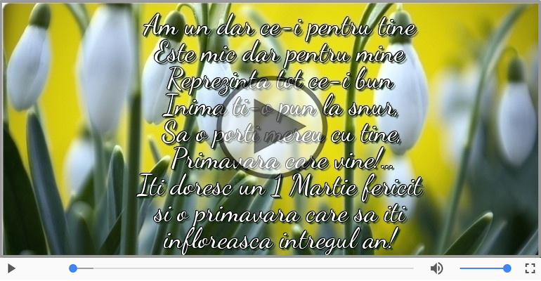 Iti doresc un 1 Martie fericit!