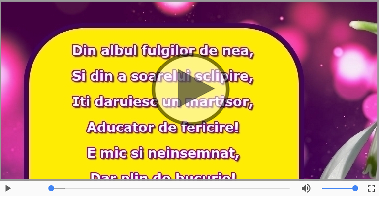 Un martisor aducator de fericire