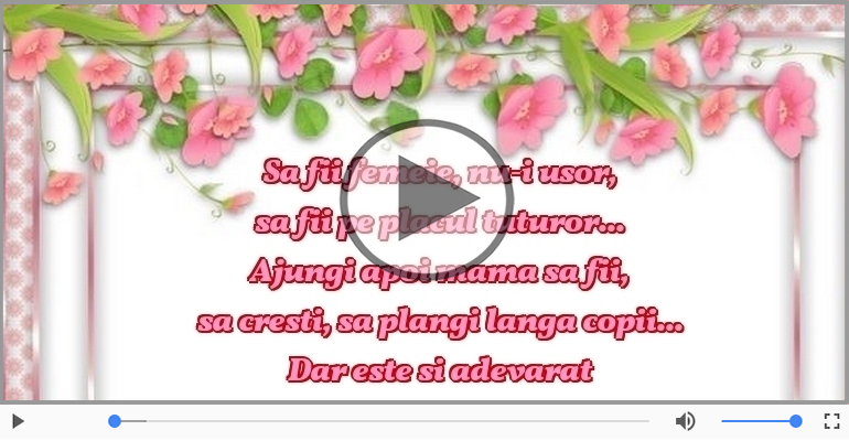 La multi ani de 8 Martie.