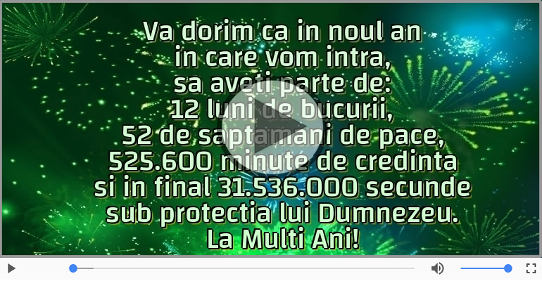 Urare de Anul Nou