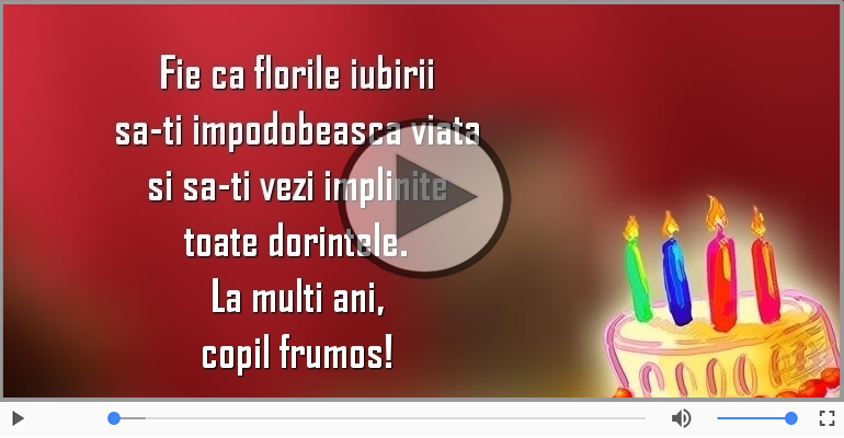 La multi ani, copil frumos!