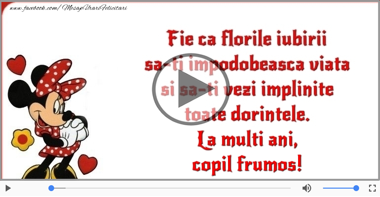 La multi ani, copil frumos!