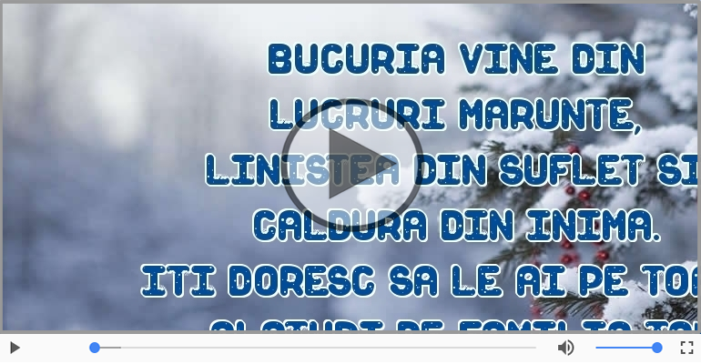 Craciun fericit alaturi de familia ta!