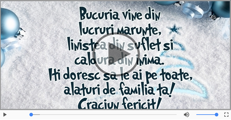 Craciun fericit alaturi de familia ta!
