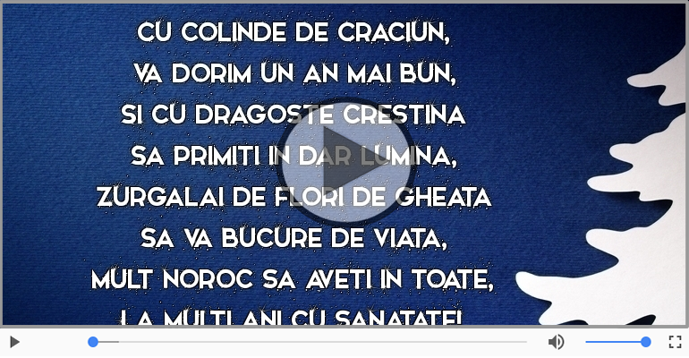 La multi ani cu sanatate de Craciun!